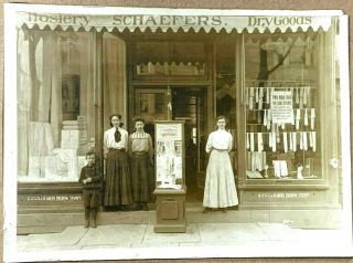 Westfield Nj Antique Real 7 Inch Photo Shaefers Dry Good Store 76 Elm June 1912