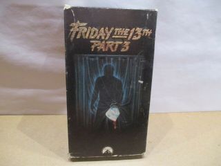 Friday The 13th Part 3/jason 3 (vhs 1990) Classic Horror Rare Vg