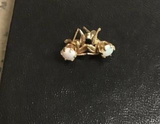 14k Gold Opal Earrings