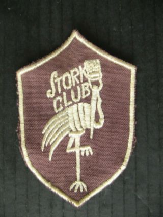 V Rare Vtg Patch Badge Logo Stork Club Superclean 4 1/2 " High