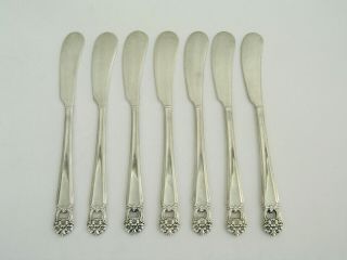 (7) 1847 Rogers Bros Silverplate Eternally Yours - Flat Handle Butter Spreaders