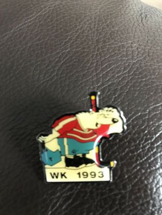 Iihf Rare Pin Badge From Eindhoven When Great Britain Won Gold To Go To Group A