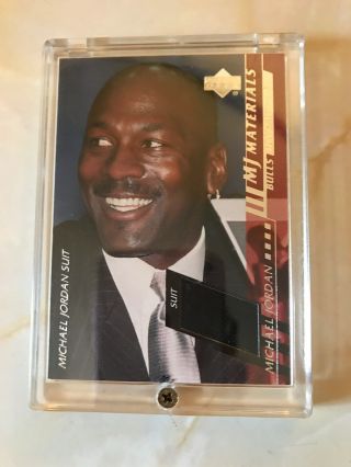 Michael Jordan Upper Deck Worn Suit Memorabilia Card.  Rare.  Jersey,  Chicago Bulls