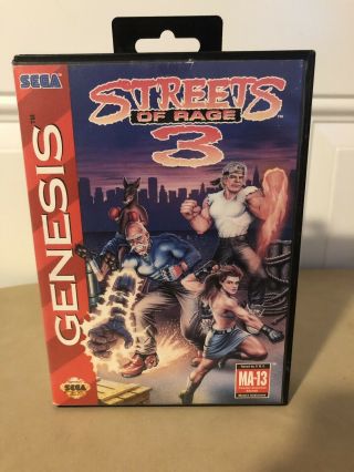 Streets Of Rage 3 (sega Genesis,  1994) Cib Rare Htf Complete