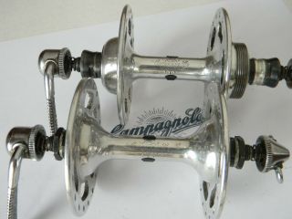 Rare 1963 Campagnolo Record " No Record " High Flange Hubs 36h 1035 Bicycle Italy