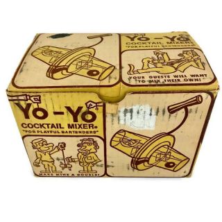 1960s Yo - Yo Cocktail Mixer Shaker Rare Complete W Instructions