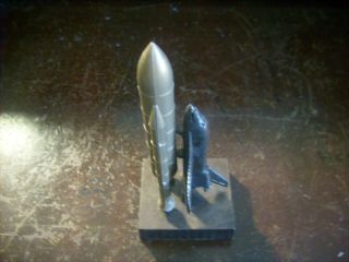Rare Vintage Space Shuttle Pencil Sharpener Die Cast Metal