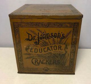 Antique Food Advertising Tin Dr Johnson 