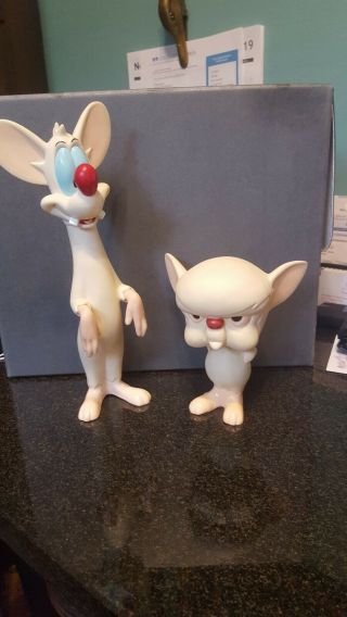 Pinky And The Brain 1996 Tm & W.  B.  Rare Toy Pvc Figure 10 & 6 Inches High