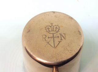 Fantastic Antique Collectible Royal Navy Copper Measuring Cup