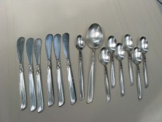 Oneida Community Silverplate South Seas Spreaders,  Baby,  Soup,  Demitasse Spoons