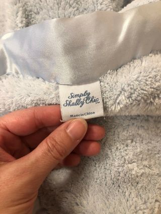 Simply Shabby Chic Twin Cozy Blue Blanket 2 - Ply Rare Soft Plush Rare