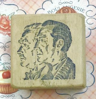 Vintage Father & Son By Dan Dry For Ready Made Stamps Halloween Dorian Gray Rare