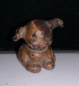 Antique Hubley Hines Cast Iron Miniature Puppy Dog Figurine Paper Weight