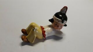 Native American Indian Figure Small Ceramic Pottery Made In Japan Picker Find