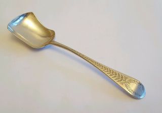 A Stylish Scottish Victorian Solid Silver Tea Caddy Spoon Glasgow 1876