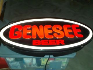 Vintage Genesee Beer Lighted Sign Advertising Neo Plastic Rare
