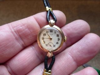 Vintage 9ct Gold Wristwatch 15 Jewels