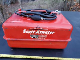 Scott Atwater Outboard Motor Tank Gas Fuel Antique Vintage Rare Stowaway