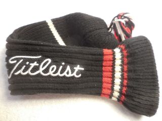 Titleist Knit Pom Driver Headcover Wool Rare Red,  Black,  White