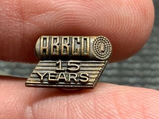 Abbco Robotics Design Very Rare Vintage 15 Years Service Award Pin.