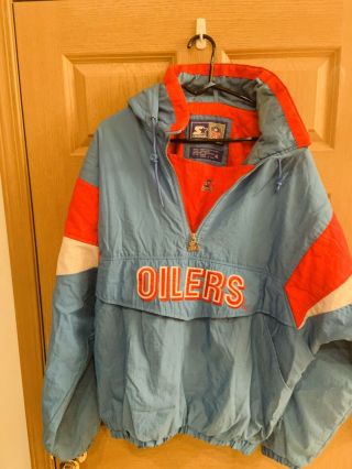 Vintage Rare Houston Oilers Starter Jacket Xl