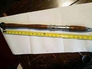 Antique True Temper Square Steel Deep Sea Fishing Rod 6’2” Wooden Handle
