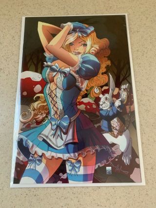 Alice In Wonderland 3 Extremely Rare Virgin Gorgeous Cover Zenescope Wow