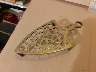 Antique? Brass Trivet For A Smoothing Iron Ss74