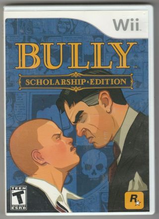 Bully Scholarship Edition Nintendo Wii Game Rare Htf Complete With Book & Map