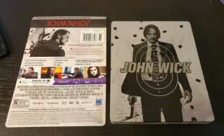 John Wick (steelbook,  Blu - Ray,  Dvd) Rare Very Good