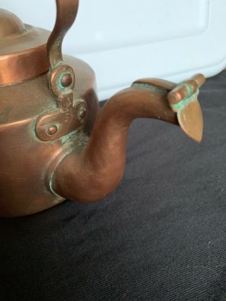 Antique Copper Teapot Kettle 3