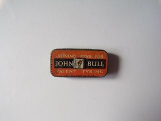 John Bull Tyring Joining Pins In Tin,  Vintage / Antique Bike Cycling Memorabilia