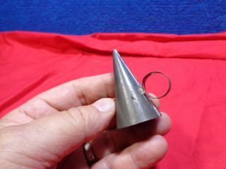 Primitive Soldered Tin Witches Hat Design Candle Extinguisher Snuffer