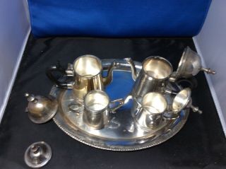 Antique Silver Plated Children’s/ Doll Tea &Coffee Set 3