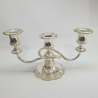 Vintage Small Silver Plated Three Arm Candelabra