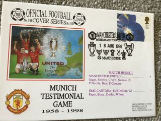 Rare Football First Day Cover Munich Testimonial Game Eric Cantona Xi