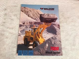 Rare Waldon 7000 Series Wheel Loader Tractor Dealer Brochure