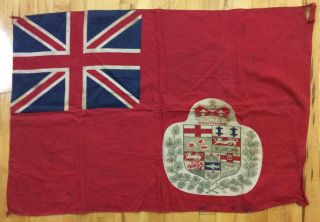 Rare Canada Red Ensign Flag Victorian 31”x21” 5 Provinces 1873 - 1900 Boer War Era