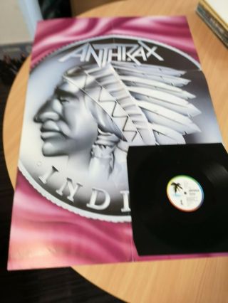 Anthrax - Indians 12 " C/w Large Poster - Rare