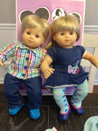 American Girl Itty Bitty Baby Twins Plus Clothes Rare