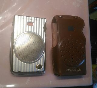 Brownie Six Transistor Radio Made In Japan & Leather Case Rare Version
