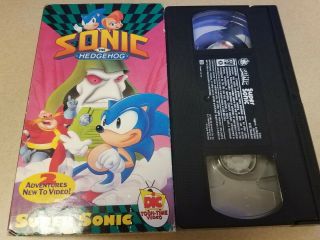 Sonic The Hedgehog Sonic Vhs Video Tape 1993 Dic Animation Vtg Sega Rare