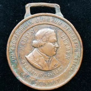 Reformation Medal 1917 Chicago Bronze Martin Luther Concordia Hospital 38mm Rare