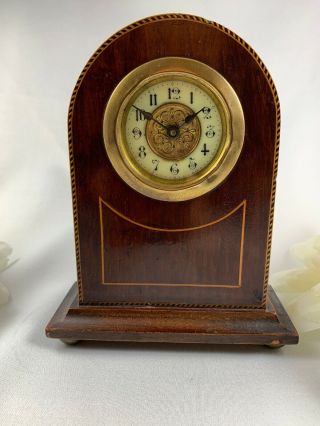 British United Clock Company Wooden Mantel Clock
