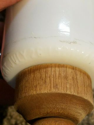 Imperial Mfg Co.  Antique 1920 ' s Vintage Milk Glass Rolling Pin Ohio USA 2