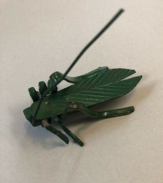 Fine Old Antique Japanese Figural Metal Iron Grasshopper Statue Sculpture Figure