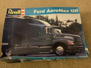 Revell Ford Aeromax 120 1:24 Tractor Trailer Truck Model Kit Partially Assembled