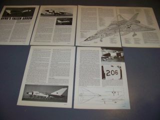 Vintage.  Avro Cf - 100 Arrow History.  Cutaway/specs/3 - Views.  Rare (382r)