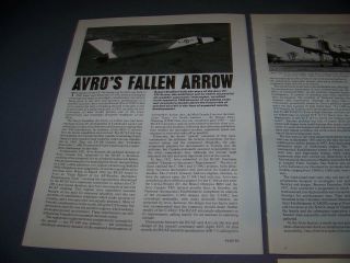 VINTAGE.  AVRO CF - 100 ARROW HISTORY.  CUTAWAY/SPECS/3 - VIEWS.  RARE (382R) 2